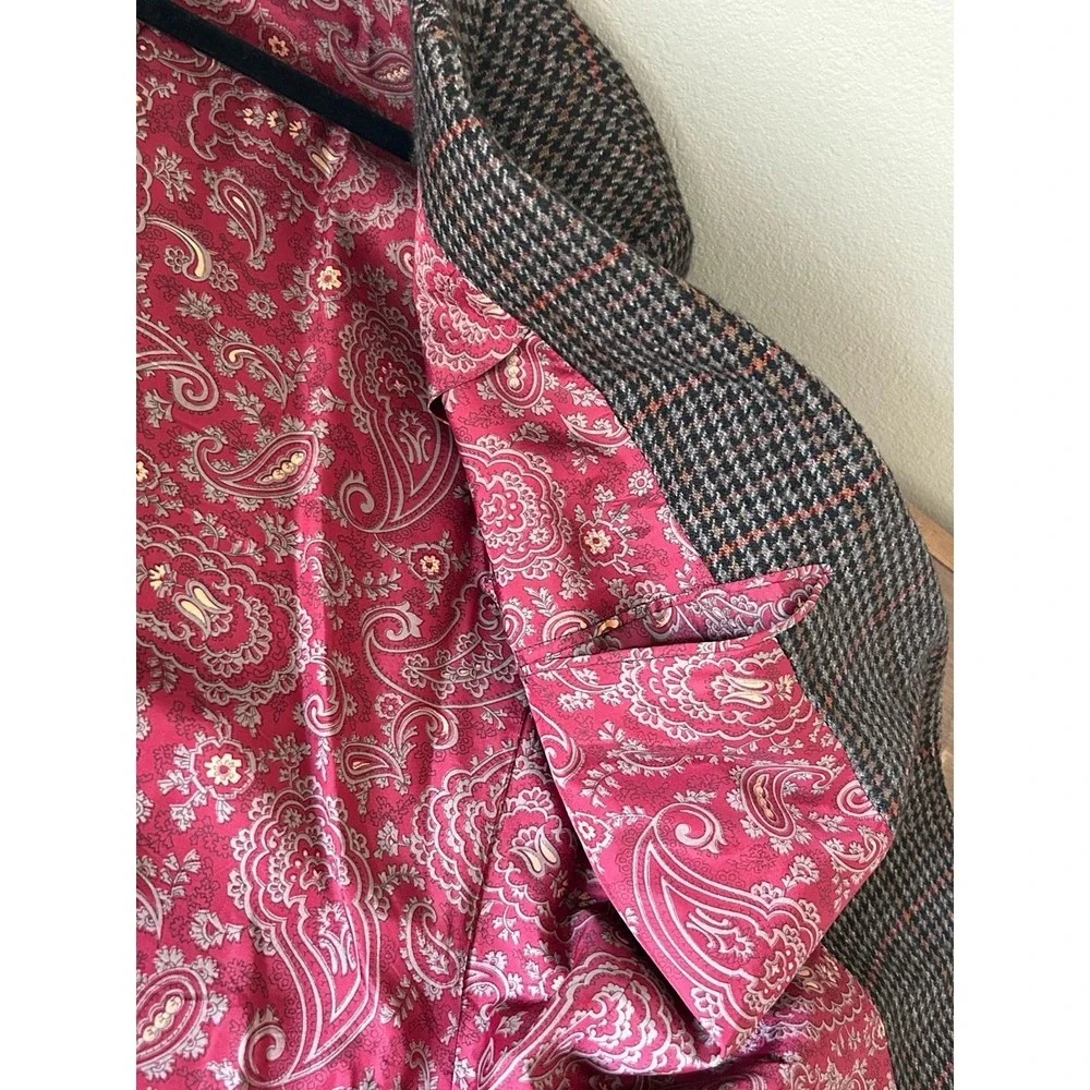 VTG 60's  Gene M. Loo's Hallmark Hand tailored 100% Cashmere Houndstooth blazer